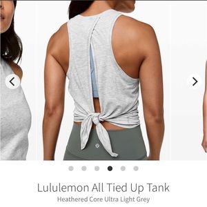 Lululemon All Tied Up Tank Heathered Grey